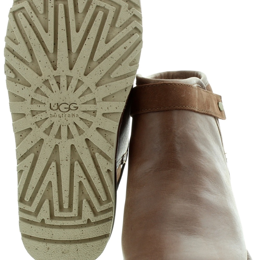 UGG Australia Rella Tan Leather Sheepskin Boots